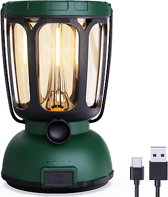 #ad 6000 Camping Lantern Rechargeable Battery Powered Solar Crank LED Survival Lant $39.17