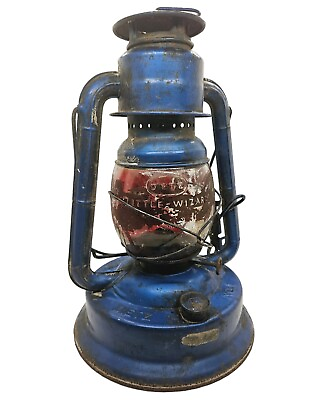 #ad Vintage Dietz Little Wizard Lantern No. 1 With Loc Nob Globe Rustic Condition $47.50