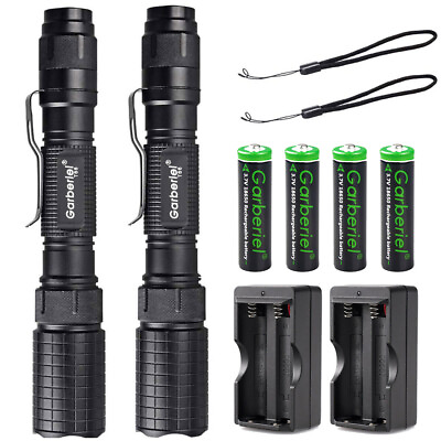 #ad High Power Tactical LED Flashlight 5 Zoom Lighting Mode L2 Police Torch Lamp Lot $110.99