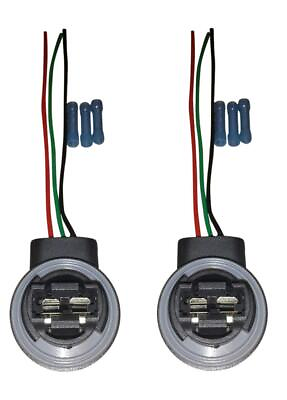 #ad Muzzys SET OF TWO 3157 4157 Wire Harness Pigtail Socket for LED and Standard ... $17.73