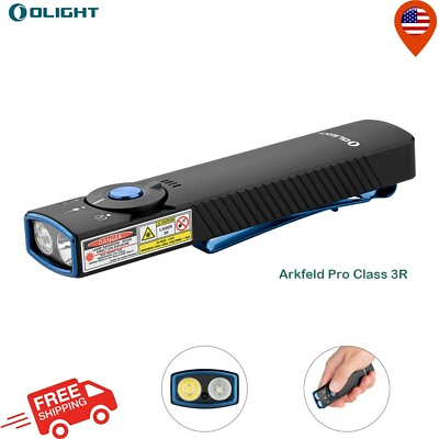 #ad OLIGHT Arkfeld Pro Class 3R CW 1300LM EDC Flashlight with LED Light UVamp;Laser $99.99