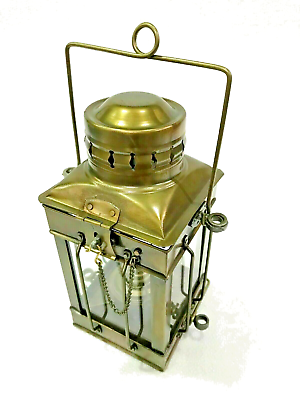 #ad Antique Hanging Oil Lamp Ship Anchor Lantern Nautical Maritime Brass Boat Light $75.00