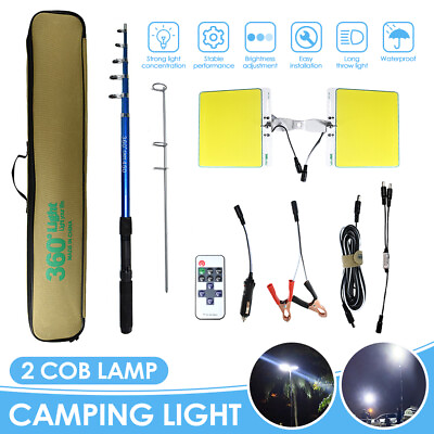 #ad #ad Outdoor Camping Lantern Lamps 800W Telescopic COB Rod LED Fishing Light Portable $47.99
