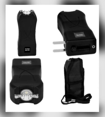 #ad Max AMPERAGE POLICE Stun Gun 911 BLK 80 MV Rechargeable With LED Flashlight NEW $22.98