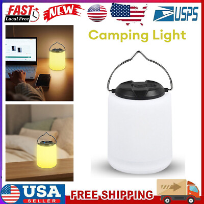 #ad USA Portable LED Flashlight Rechargeable Camping Hiking Tent Light Lantern Lamp $14.35
