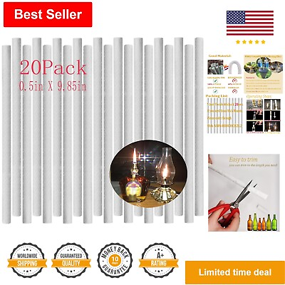 #ad 20 Pack Fiberglass Replacement Wicks for Outdoor Lanterns amp; Garden DIY Lighting $21.99