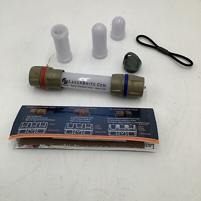 #ad LazerBrite Military Tactical Flashlight Kit Red Blue LED Battery Light Stick $25.61