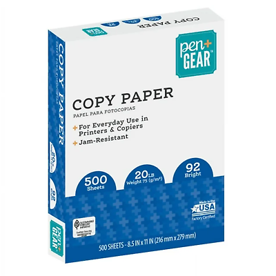 #ad Copy Paper Case Printer Paper White 8.5quot;x11quot; Letter Size One Ream = 500 Sheets $7.49