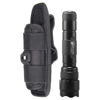 #ad Outdoor Flashlight Pouch Holster Belt Carry Case Holder with 360° Degrees Rotate $8.09
