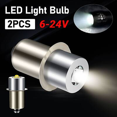 #ad #ad 2Pcs P13.5S LED Flashlight Bulbs Upgrade Light D C Cell 6500K White Super Bright $9.48