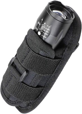 #ad Tactical 360 Degrees Rotatable Flashlight Holster Pouch Holder Torch Cover Case $8.99