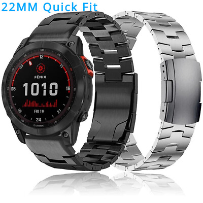 #ad 22mm Quick Fit Watch Band Titanium Alloy Strap For Garmin Fenix 6 GPS 6 Pro GPS $26.99