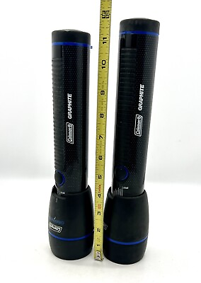 #ad 2 Coleman Graphite Flashlights Spot to Flood Adjustable Settings *Fast Shipping $20.00