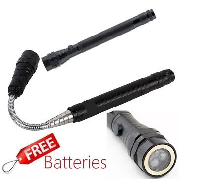 #ad Two Flashlights LED Extendable Magnetic with Telescoping and Flex Neck $9.95