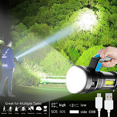 #ad Most Powerful 9900000LM LED Rechargeable Flashlight Tactical Torch High Light $8.99