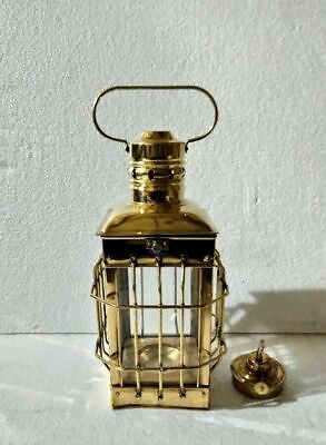 #ad Nautical Oil Lantern Lamp Boat oil Lantern Brass Maritime Brass 12 inch $84.99
