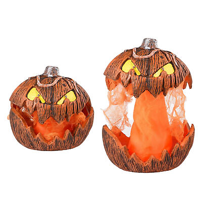 #ad Scary Halloween Gourdo LED Pumpkin Lighting Extendable Jack O Lantern Decor $33.23