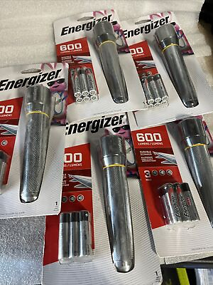 #ad Energizer Performance Metal Flashlight 600 Lumens Batteries Included lot of 5 $50.00