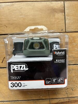 #ad Petzl Tikka Hybrid Concept Green Headlamp 300 Lumens New OPEN BOX $34.99