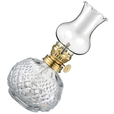 #ad Lotus Flower Candle Holder Kerosene Lantern Glass Lamp Vintage Decor $15.99