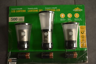#ad New Open Cascade Mountain Tech 3 PACK Collapsible LED Lanterns 500 Lumens $13.99
