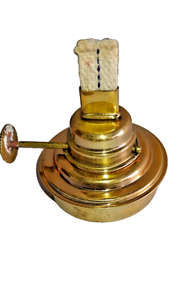 #ad 2 Oil lamp and wick vintage Brass Oil Lamp amp; wick Inside lamp item amp; Oil Lantern $35.34