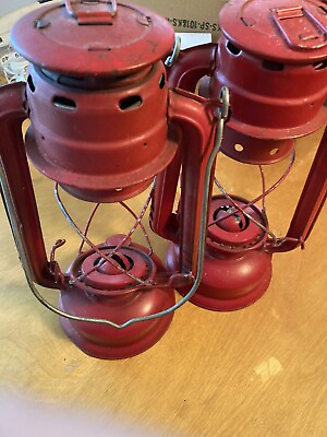 #ad 2 Vintage Railroad Lanterns made in Hong Kong $24.99
