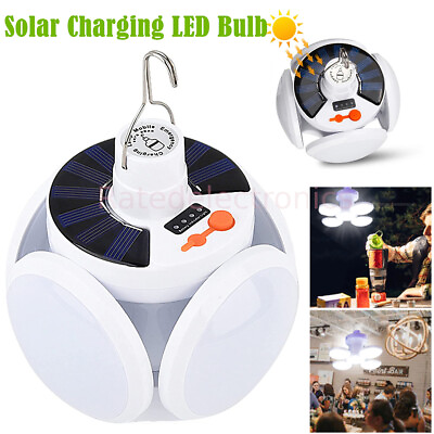#ad Rechargeable LED Solar Camping Light Tent Lantern Bulb Outdoor Hiking Night Lamp $9.79