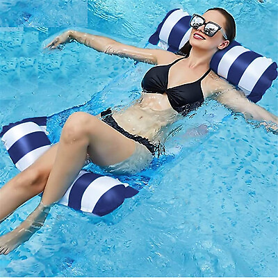 #ad #ad Inflatable Floating Pool Beach Hammock Lounge Chair Water Swimming Floating Bed $11.98
