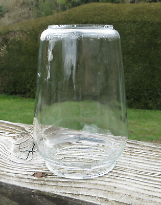 #ad Unbranded Glass Oil Lantern Globe Shade 16.5cm high 7cm amp; 9cm rims England GBP 11.99