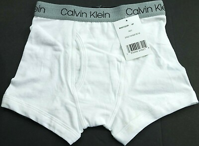 #ad Calvin Klein Boys Boxer Brief 4T CK White Grey Cotton Stretch Classic Fit Logo $9.95