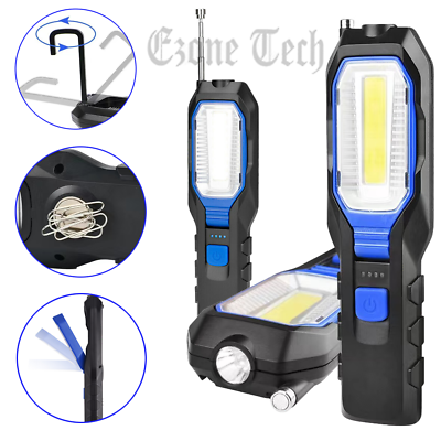 #ad COB LED Magnetic Work Light Rechargeable Car Garage Inspection Lamp Hand Torch $14.85
