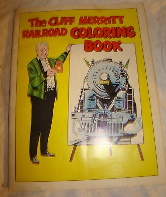 #ad Vtg 1960s Cliff Merritt Railroad Coloring Book Brotherhood of Railroad Trainmen $9.50