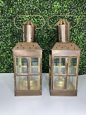#ad Vintage Brass Oil Lanterns $29.99