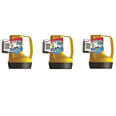 #ad 3 PACK Eveready ReadyFlex Floating LED Lantern Flashlight w D Batteries Yellow $25.95
