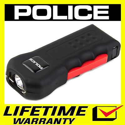 #ad #ad POLICE Stun Gun 512 700 BV Rechargeable LED Flashlight Black $17.99
