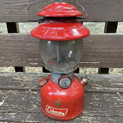 #ad Vintage Coleman Lantern Red Burgundy Single Mantle Model 200A Untested 6 66 $89.99