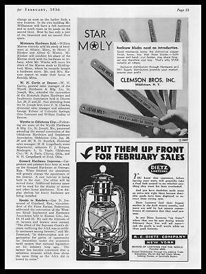 #ad 1936 R.E. Dietz Lanterns quot;Put Them Up Front For February Salesquot; Vintage Print Ad $10.18