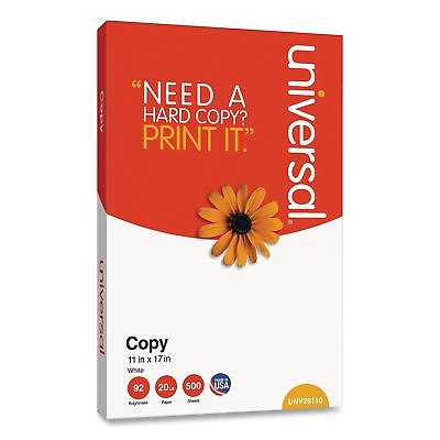#ad Universal Copy Paper 92 Bright 20 lb. 11 x 17 White 500 Sheets Ream 28110RM $18.50