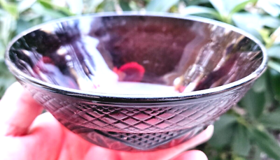 #ad Awesome amazing vintage deep Red Glass Textured Bowl grabs attention $11.99