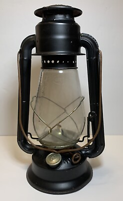#ad #ad Vtg Dietz Junior No.20 Kerosene Hurricane Lantern Blue Metal w Clear Globe $22.60