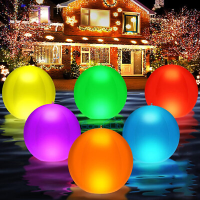 #ad 14quot; Solar LED Floating Lights Garden Pond Pool Color Change Outdoor Night Lamp $114.99