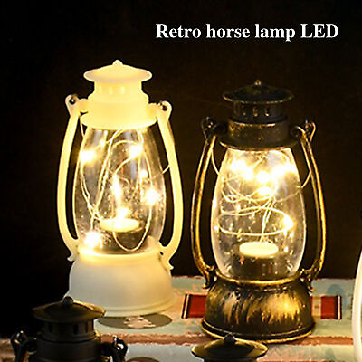 #ad Desktop Lantern Warm Light Soft Lighting Copper Wire Led Candle Portable Handle $8.62