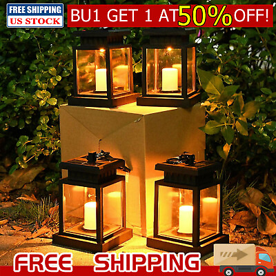 #ad Solar Lantern Hanging Light LED Waterproof Yard Outdoor Patio Garden Yard Lamp $5.99