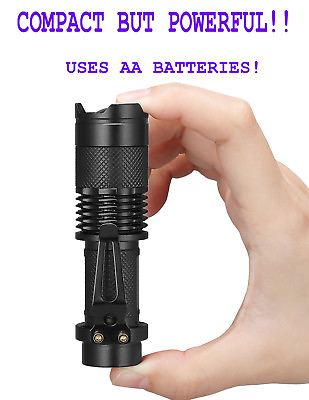 #ad #ad Small LED AA Flashlight Zoomable Focus Torch Lamp USA $8.99
