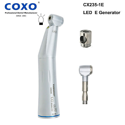 #ad COXO Dental Handpiece LED Self Power Low Speed Contra Angle Inner Water CX235 1E $42.49