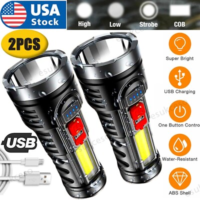#ad Super Bright 999000000 LM LED Torch Tactical Flashlight Lantern Rechargeable NEW $10.95