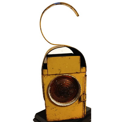#ad Vintage Chalwyn Kerosene Lantern Rail Made in England Greenham Yellow $70.00