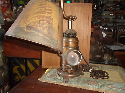 #ad #ad Antique Boat Signal oil lantern whale oil w ship shade $300.00