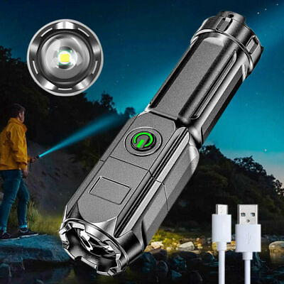 #ad #ad 1500000LM LED Flashlight Super Bright Torch USB Rechargeable Lamp High Powered $8.99